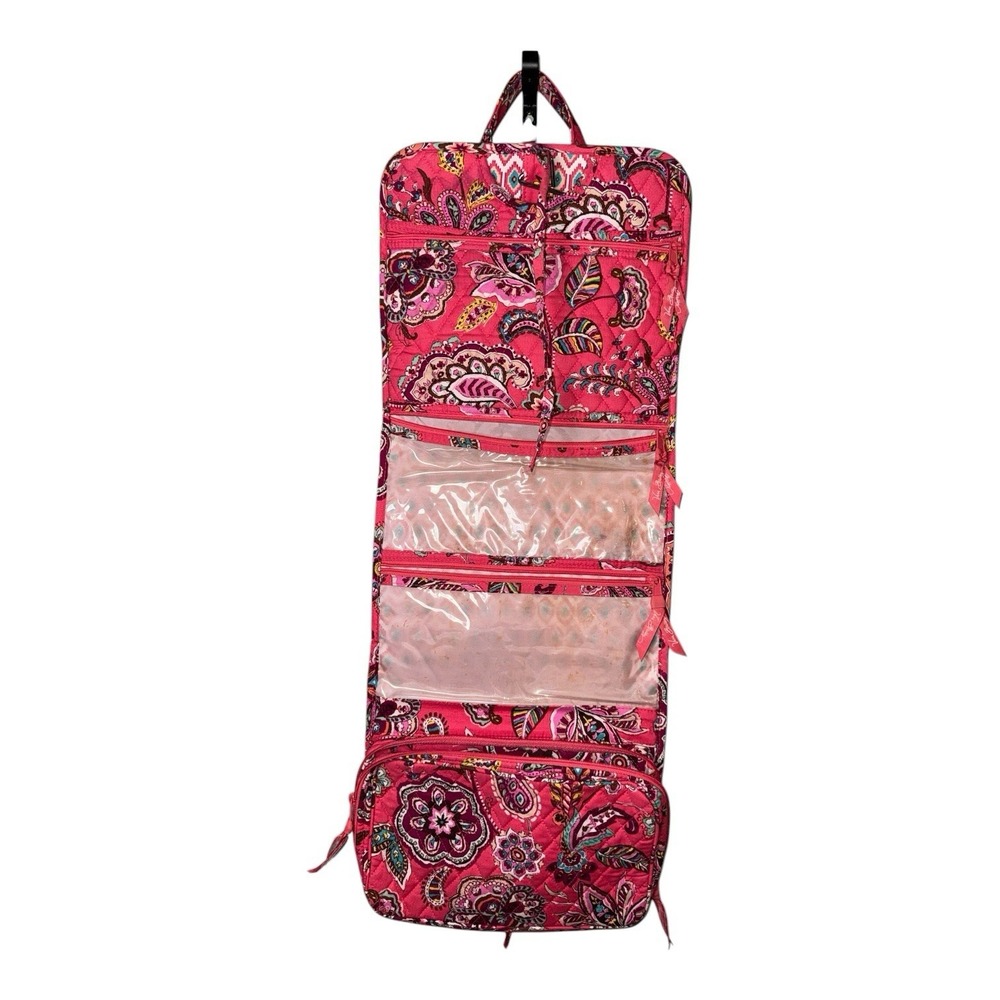 Vera Bradley Hanging Travel Organizer 2010 Retired Call Me Coral Makeup Holder